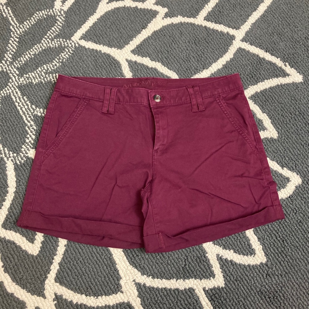 Arizona Burgundy Trouser Like Cuffed Short